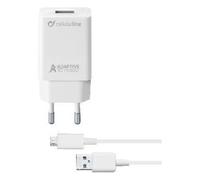 Kit De Cargador Rápido Adaptativo Cellularline 15W Blanco