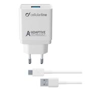 Kit De Cargador Rápido Adaptativo Cellularline 15W - USB-C - Cargador Samsung