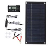 Kit de cargador solar portátil, cargador de panel solar de 600 W, silicio monocristalino, controlador de carga de 100 A, kit de panel solar con cable de extensión, clip de batería para RV al aire