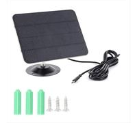 Kit de cargador solar USB de 10 W y 5 V, IPX6, resistente al agua, soporte ajustable de 360 para cámara de seguridad tipo domo mini.
