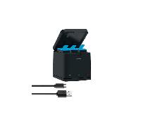 Kit de cargador triple para baterías + cable USB tipo C para GoPro Hero8black/hero7/Hero6/5