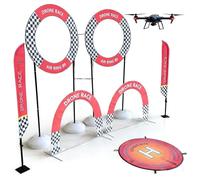 Kit de carrera de obstáculos for drones, carrera de obstáculos de cuadricóptero, juego de puertas de carreras de drones, juego de carreras obstáculos carreras drones profesionales(Red)