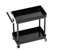 Kit de Carro de Herramientas de Metal de Gran Tamaño con Ruedas Carro de Herramientas de Reparación Práctico para Modelo a Escala 1/10 (Black)