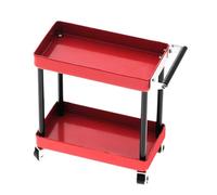 Kit de Carro de Herramientas de Metal de Gran Tamaño con Ruedas Carro de Herramientas de Reparación Práctico para Modelo a Escala 1/10 (Rojo)