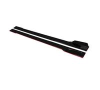 Kit De Carrocería 78,7" para Faldones Laterales Alerones Protectores Parachoques Y Extensiones Paneles para Kia para Soul para Hatchback Faldones Laterales para Carrocería(Black*Red Side)