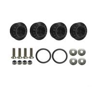 Kit de carrocería de aleación de aluminio Junta de refuerzo con arandela espaciadora para parachoques delantero y trasero Seguridad en color rojo (negro)
