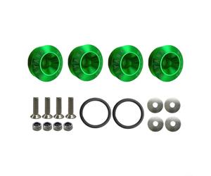Kit de carrocería de aleación de aluminio Junta de refuerzo con arandela espaciadora para parachoques delantero y trasero Seguridad en color rojo (verde)