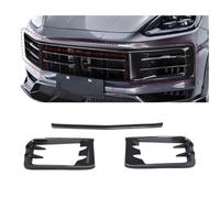 Kit de carrocería, difusor trasero, alerón, faldón lateral, parachoques delantero, tobera, compatible con Porsche Cayenne 9Y0.2 2024 2025, fibra de carbono real seco.(Tuyere)