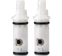 Kit de cartucho de grifo de repuesto 1224, inserto de plástico que se adapta a la mayoría de grifos de baño o cocina de doble mango (1224 2 piezas)