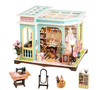 Kit de casa de madera en miniatura, mini casa de muñecas hecha a mano, modelo de construcción de cabaña con LED, manualidades creativas para adultos, amigos, amantes, regalo de cumpleaños