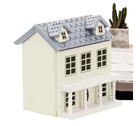 Kit de casa de madera para bricolaje: modelos de villas en miniatura, manualidades para niñas, juego de construcción de casas de muñecas, pequeños juguetes de escultura de madera | Proyecto de montaje