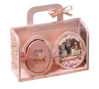 Kit de casa de muñecas con notas estrelladas de concha de nogal, juguete creativo de mundo de semillas en miniatura para niños, artesanía única para habitación de muñecas