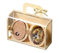 Kit de casa de muñecas con notas estrelladas de concha de nogal, juguete creativo de mundo de semillas en miniatura para niños, artesanía única para habitación de muñecas
