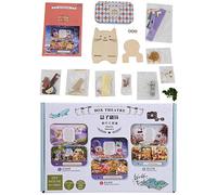 Kit de casa de muñecas de Madera para Hacer tú Mismo, casa de muñecas en Miniatura con Luces LED, Juguete de decoración Artesanal para niños, Adolescentes y Adultos, Regalo de Navi (Q-011 Parque de