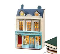 Kit de casa de muñecas DIY -da -te - Modelo de madera en miniatura de 25 cm, proyecto artesanal abierto, luz LED, juego de muebles | Regalo de muñecas creativas hechas a mano para amigos de familia