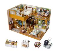 Kit de casa de muñecas en miniatura estilo japonés modelo arquitectónico, kit de montaje para adultos, rompecabezas de madera 3D, decoración del hogar