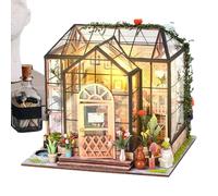 Kit de Casa de Muñecas en Miniatura | Kit de Construcción Mini Invernadero 3D | Decoración para Librería Dormitorio | Proyectos para Adolescentes Halloween Navidad