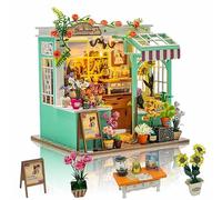 Kit de casa de muñecas en miniatura, kit de fabricación de mini casa con muebles, kit de casa pequeña para construir para adultos, regalo de manualidades para Navidad, jardín de Alice
