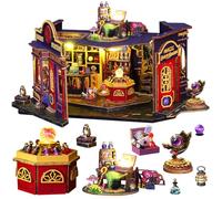 Kit de casa de muñecas en miniatura Spilay para construirse uno mismo, kit de casa de muñecas con muebles de madera, cubierta antipolvo, caja de música y LED, manualidades hechas a mano, regalos para