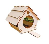 Kit de casa de pájaros de madera construye aviarios sin terminar para montar pájaros comedero para pájaros crecer decoración de jardín para dormir Cuelga el comedero para pájaros de madera al aire