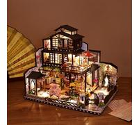 Kit de casa de rincón de libros en miniatura para adultos, mini construcción de casa, kit en miniatura para adultos, kit de casa de muñecas de madera para cumpleaños, Navidad, casa mágica Mira