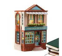 Kit de casa en miniatura - Casas de muñecas de madera de 25 cm, modelo de artesanía que se puede abrir, juego de muebles, iluminación LED, kit creativo hecho a mano para casa de muñecas, regalo para