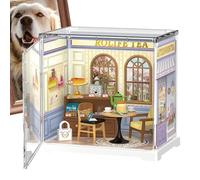 Kit de casa en miniatura con muebles y luces LED | Kit completo de manualidades para adultos y niños, perfecto para pasatiempos relajantes, proyectos de decoración del hogar, para mentes creativas