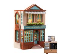 Kit de casa en miniatura de bricolaje - Modelo de madera de Tiny House Openble, kit de construcción de artesanías hechas a mano | Decoración artesanal de la casa de muñecas 3D, proyecto de modelo en