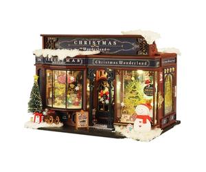 Kit de casa en Miniatura de Nel - Casa de Madera Decorativa | Proyecto para y Adultos, Decoración de Mesa con Accesorios, Idea de Regalo para Colección Navidad