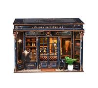 Kit De Casa En Miniatura De Rincón De Libros para Bricolaje, Sujetalibros De Rompecabezas De Madera 3D, Kit De Sastrería Ensamblado A Mano, Tienda De Ropa De Hombre Vintage Menswear Store