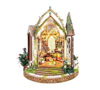 Kit de casa en miniatura DIY Dream Garden Building Dollhouse hecho a mano rompecabezas de madera 3D para adultos y adolescentes para construir regalos creativos de escritorio de Navidad, cumpleaños