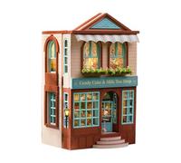 Kit de casa en miniatura DIY - Tiny madera abierta para adultos para construir | Decoración navideña de Halloween de Halloween para muñecas 3D, Mini muebles hechos a mano Plantilla de oficina Home Off