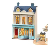 Kit de casa en miniatura DIY - Tiny madera abierta para adultos para construir | Decoración navideña de Halloween de Halloween para muñecas 3D, Mini muebles hechos a mano Plantilla de oficina Home Off