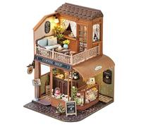Kit de casa en miniatura, Kit de construcción 3D de madera para casa, modelo,Actividad de vínculo padre-hijo, juguete artesanal de madera para adolescentes y familias, regalo para adolescentes y