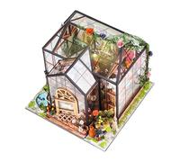 Kit de Casa en Miniatura | Kit de construcción Invernadero 3D en miniatura | Artesanía para Adultos Decoración para Halloween Navidad | Estantería Librería Dormitorio Biblioteca