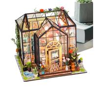 Kit de Casa en Miniatura | Kit de construcción Invernadero 3D en miniatura | Artesanía para Adultos Decoración para Halloween Navidad | Estantería Librería Dormitorio Biblioteca