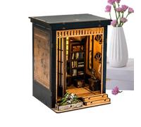 Kit De Casa Miniatura DIY - Casa De Madera De Estilo Japonés, Esquina Libro De Tipo Montaje | Decoración De Mesa Modelo Arquitectura Colección De Ocio Para Adultos Para Salón, Oficina,