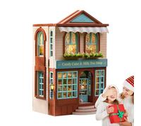 Kit de casa | Openable Miniature Wooden Doll House Kit with Furniture and LED | Handmade Creative Room Model Building Kit Decor for Valentine's Day Birthday