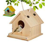 Kit de casa para pájaros, Casas de Madera para Pintar y Construir, Kits de casa para pájaros con Cepillo, Destornillador, Tornillos de Montaje y 6 Colores de Pintura para niños Mayores de 3