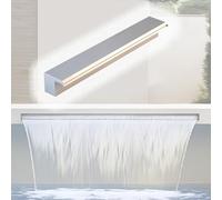 Kit de Cascada con Tubo Corrugado para Exteriores, Kit de Cascada Decorativa con Roca - Fácil instalación de Fuente de Agua para estanques de koi y paisajismo Ancho/Color Personalizable (22