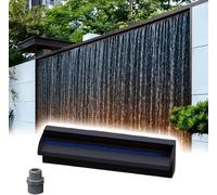 Kit de Cascada de 60 Pulgadas para Fuentes de jardín: Fuente de Agua Negra con Conector de tubería, Ideal para Villas y Patios Traseros. Realza tu Oasis al Aire Libre.