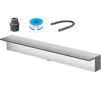 Kit de Cascada de Acero Inoxidable, Hoja de 67 Pulgadas para estanques, Patios y Piscinas, decoración para Fuentes Exteriores - Plateado, Duradero, fácil instalación