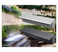 Kit de Cascada de Acero Inoxidable Resistente para estanques y Fuentes, Uso Interior y Exterior, diseño de Montaje en F con Accesorios, Ancho Personalizable para decoración de Jardines y Hot
