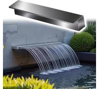 Kit de cascada para estanque, equipo de estanque para patio/estanque, resistente fuente de estanque, cascadas, fuente de piscina de acero inoxidable