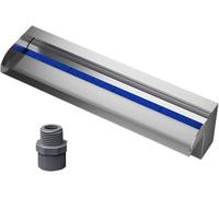Kit de Cascada para jardín - Fuente de Agua Plateada de 117 cm con Conector de tubería para Fuentes y Villas de jardín - Mejora la decoración de tu Piscina y Estanque al Aire Libre