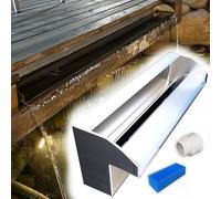 Kit de Cascada y vertedero de Acero Inoxidable - Cascada para Estanque Todo en uno de 180 cm con Accesorios y algodón filtrante para Crear Impresionantes Fuentes de Agua al Aire Libre.