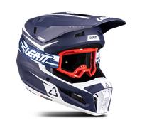 Kit de Casco Cross Leatt Moto 3.5 V26 Joven con Gafas AzulM Azul