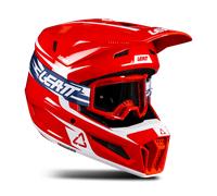 Kit de Casco MX Leatt Moto 3.5 V26 con Gafas RojoS Rojo