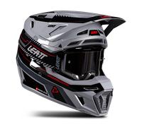Leatt Casco de motocross 8.5 V26 con gafas Talla S para mujer Gris/Negro/Rojo