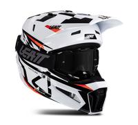 Leatt 3.5 Sharp Casco de motocross con gafas, negro-blanco-rojo, tamaño M para Hombres